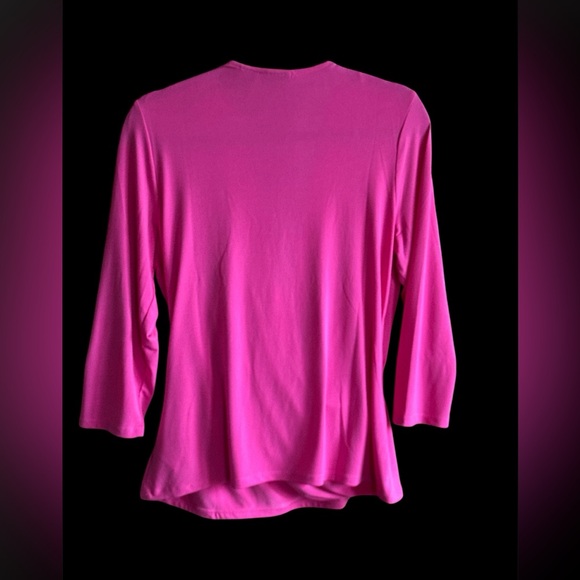 Elegant Pink Faux WrapTop - Picture 2 of 2